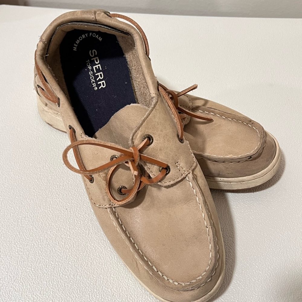 Sperry Kids Tan Boat Shoes - Picture 4 of 5